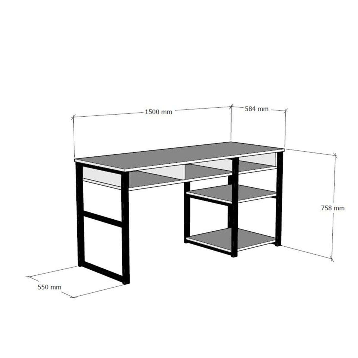 Designer Schreibtisch Emro - Luxusbetten24