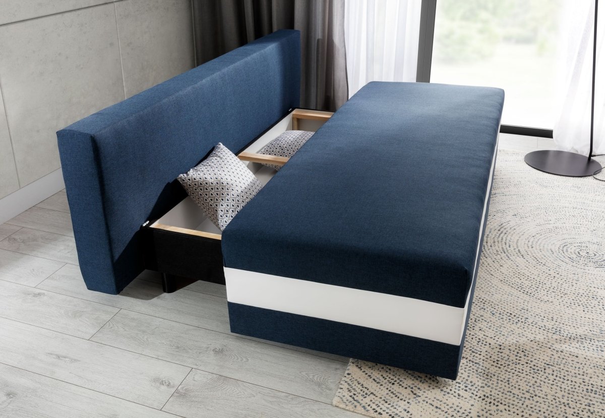 Designer Sofa Calia mit Schlaffunktion und Stauraum - Luxusbetten24