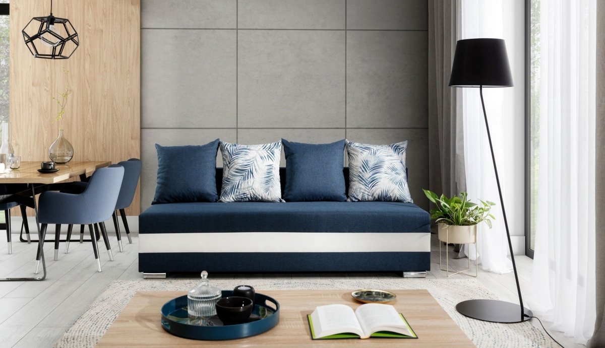 Designer Sofa Calia mit Schlaffunktion und Stauraum - Luxusbetten24