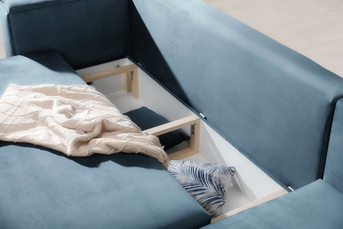 Designer Sofa Diana mit Schlaffunktion und Stauraum - Luxusbetten24