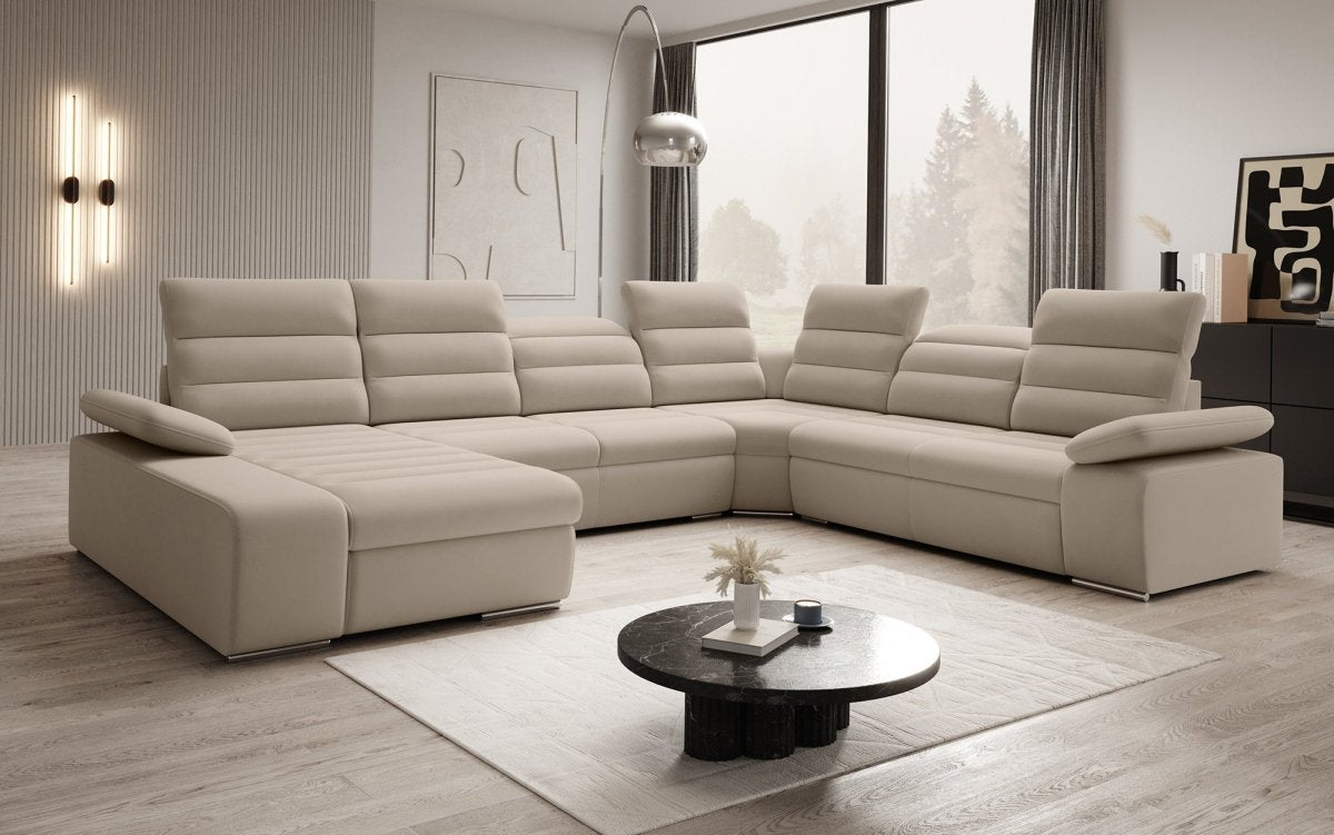 Designer Sofa Kreta mit Schlaf - und Klappfunktion - Luxusbetten24
