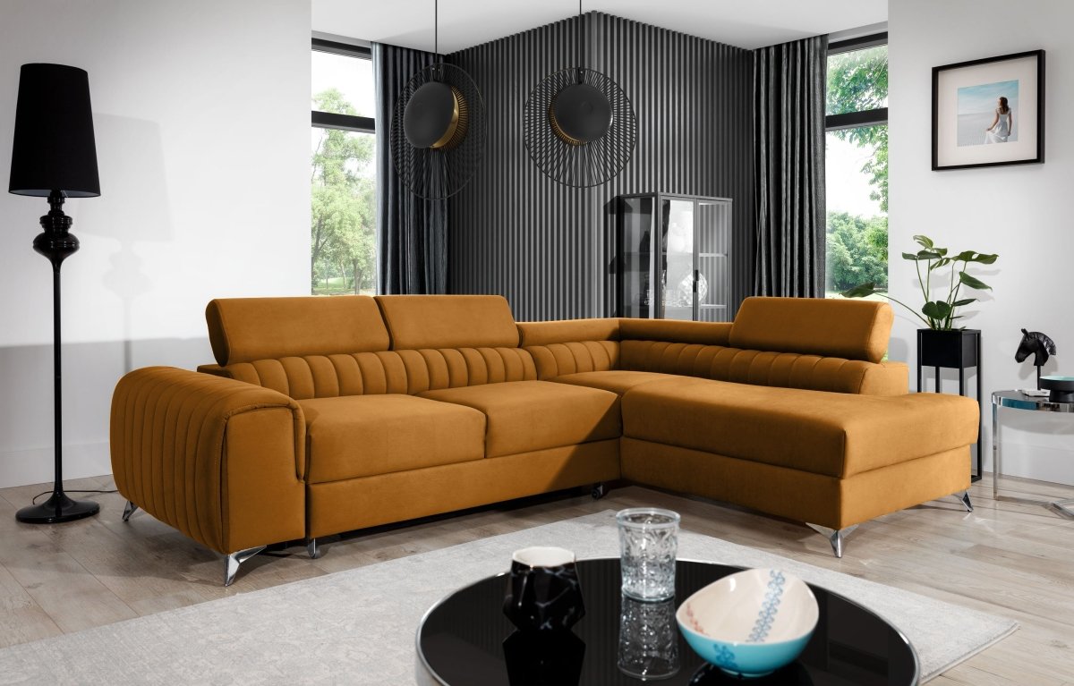 Designer Sofa Laurence mit Schlaf- und Klappfunktion - Luxusbetten24