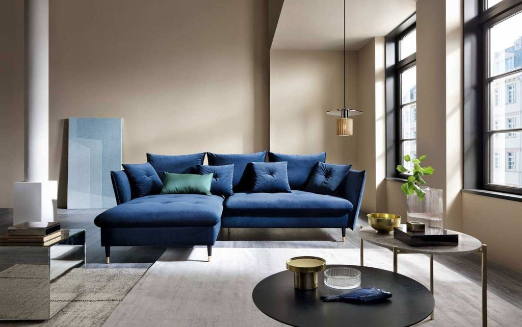 Designer Ecksofa Louise mit Schlaf- und Klappfunktion