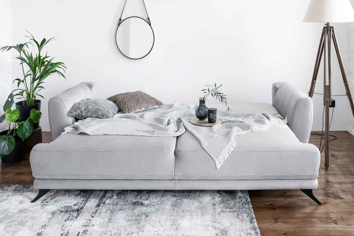 Designer Sofa Megan mit Schlaffunktion und Stauraum - Luxusbetten24