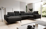 Designer Sofa Nerio mit verstellbarer Kopf- und Rückenlehne - Luxusbetten24