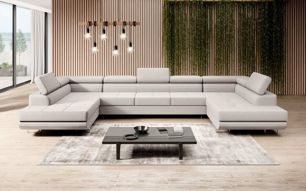 Designer Sofa Positano mit Schlaf- und Klappfunktion (Stoff)
