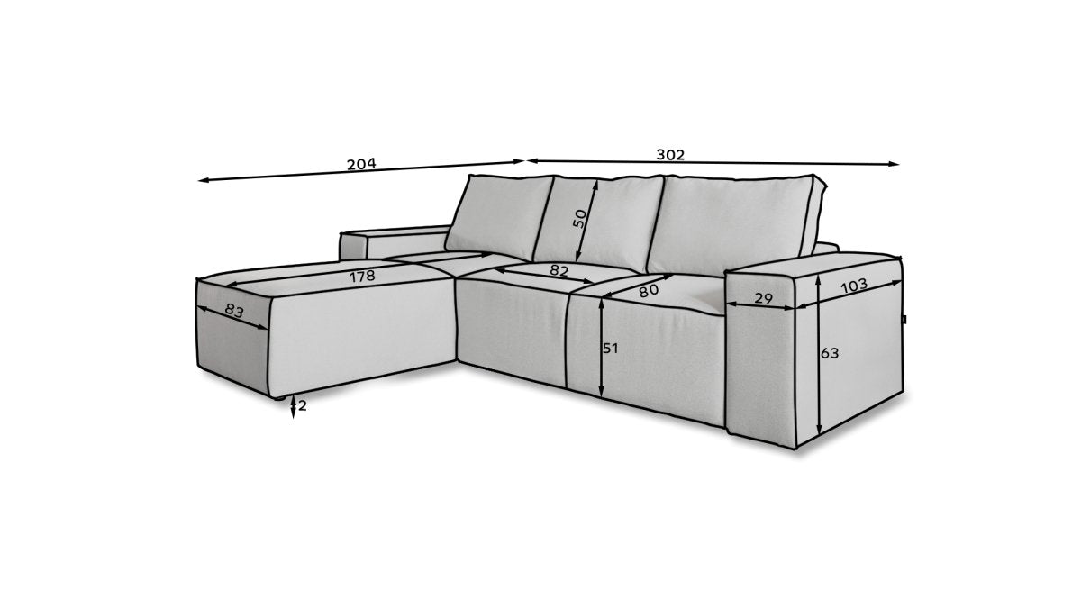 Designer Sofa Solaris mit Schlaffunktion und Stauraum - Luxusbetten24