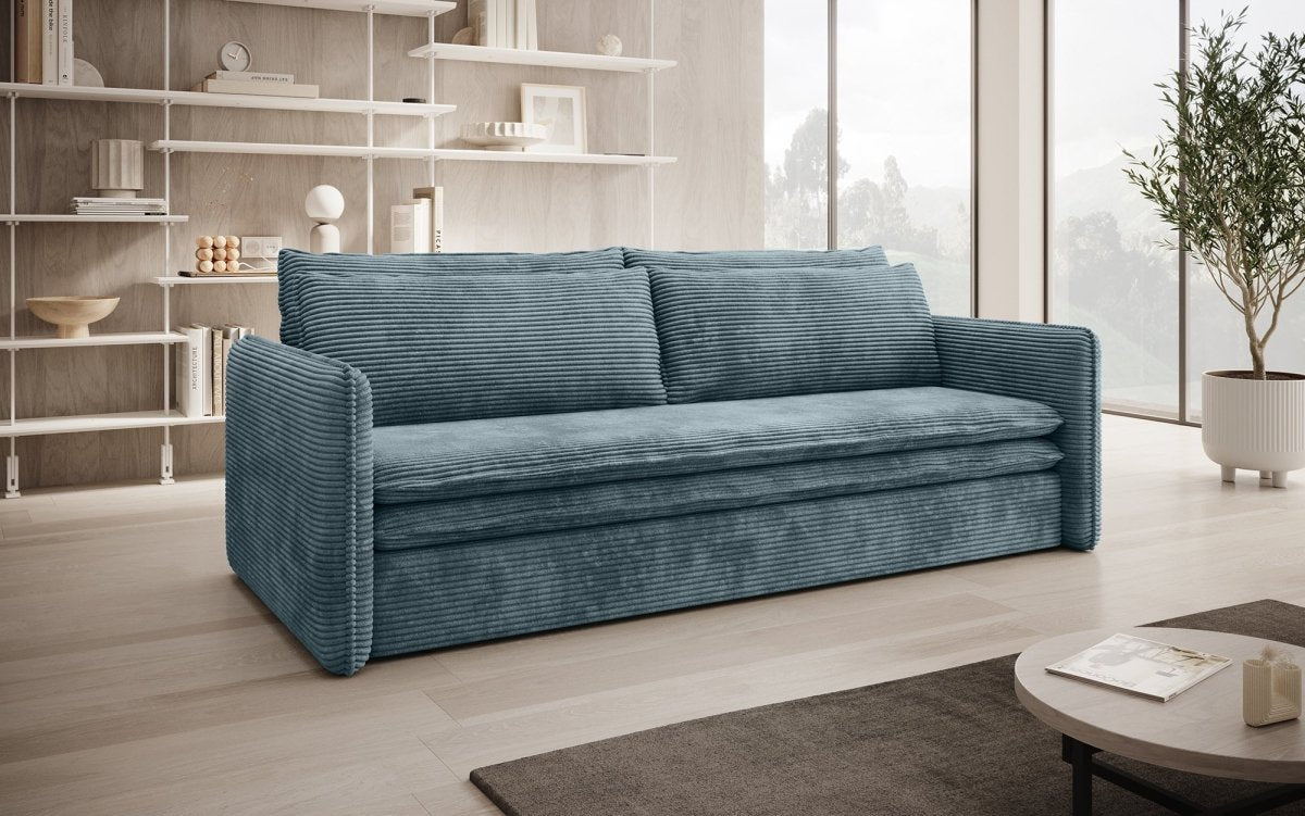 Designer Sofa Tilo Slim mit Schlaf- und Klappfunktion - Luxusbetten24