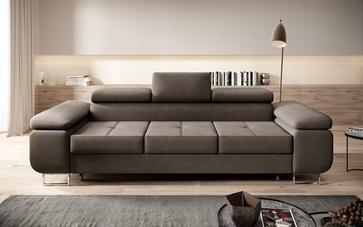 Designer Sofa Triora mit Schlaffunktion (Stoff) - Luxusbetten24