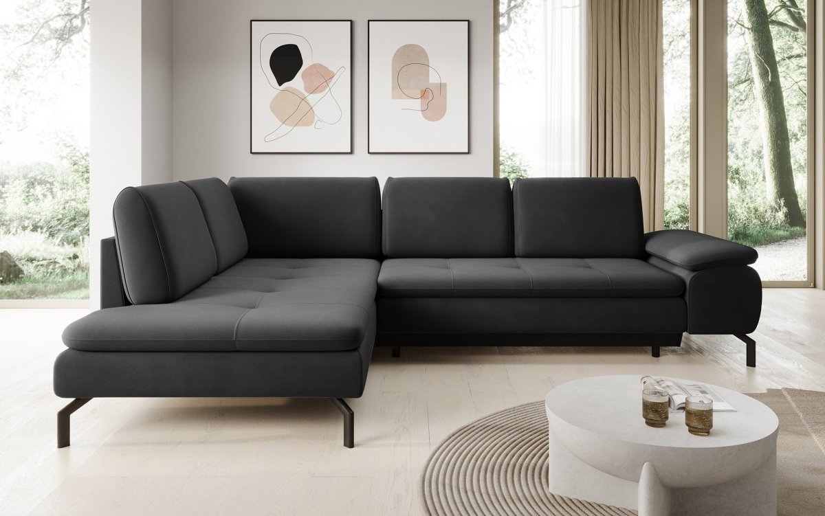 Designer Sofa Verila L mit Schlaf- und Klappfunktion - Luxusbetten24