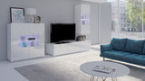 Designer Wohnwand Carlos mit LED - Luxusbetten24