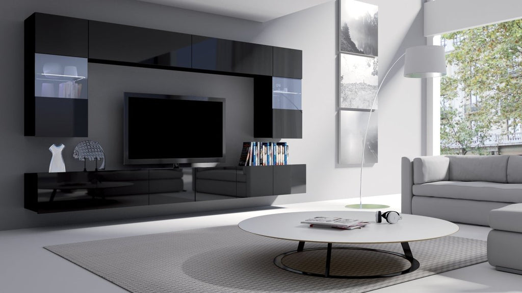 Designer Wohnwand Da Vinci mit LED