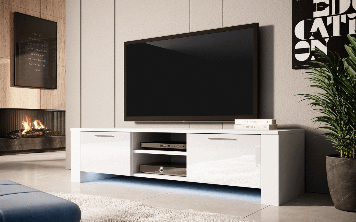 TV Lowboard Shine mit LED - Luxusbetten24